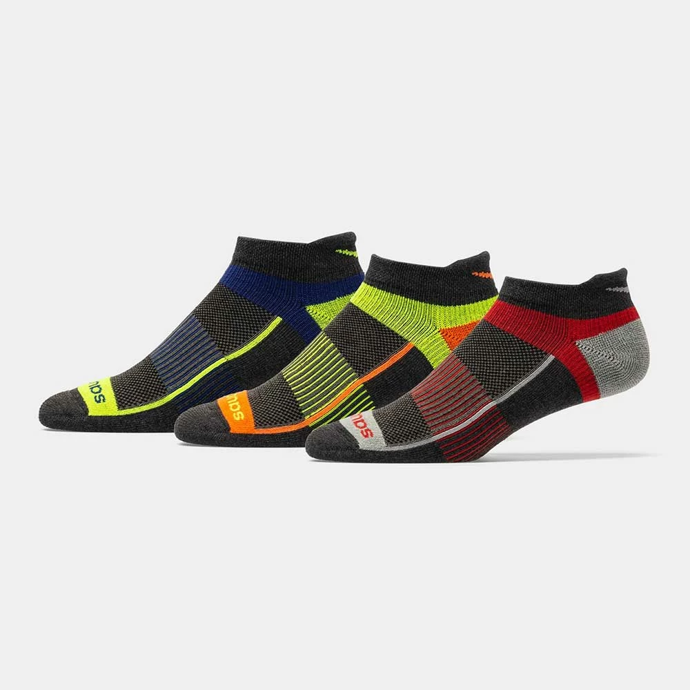 Saucony Inferno No Show Tab Socks 3 Pack 12 Saucony Inferno No Show Tab Socks 3 Pack