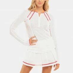 Lucky In Love The Whites Raglan Zip Long Sleeve Women's